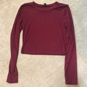 Burgundy Cropped long sleeve